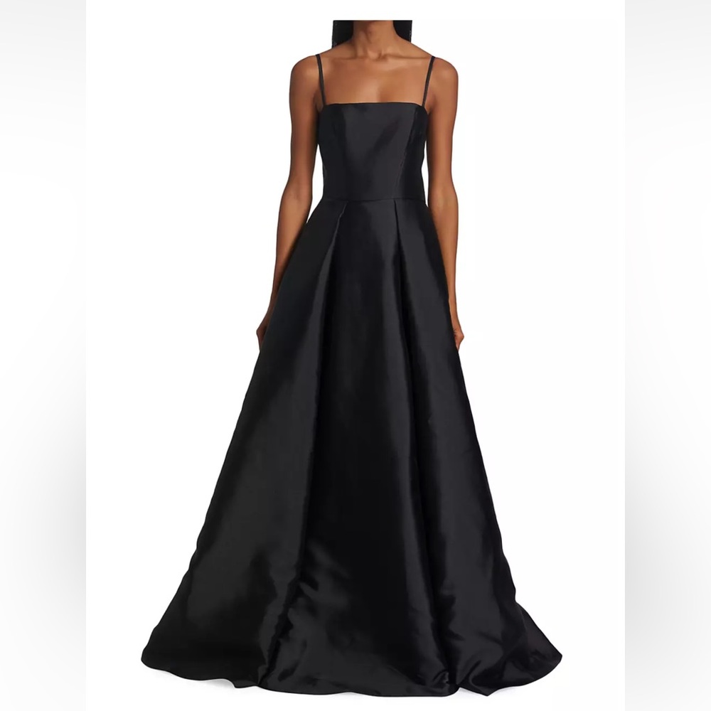 Vera Wang Black Diane Sleeveless Gown